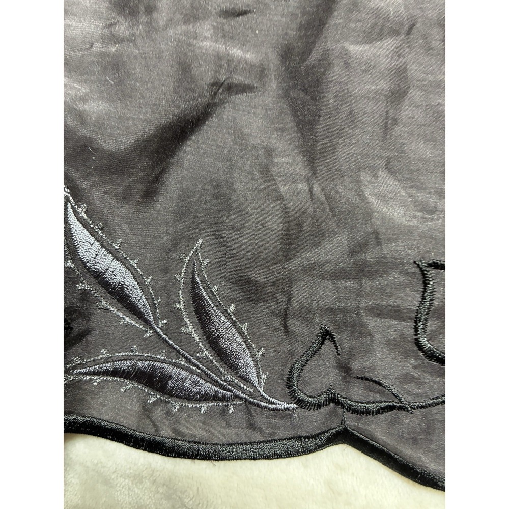 Coldwater Creek Tunic‎ Women's 1X Black Floral Embroidered Sheer Silk Blend NEW - Picture 4 of 11